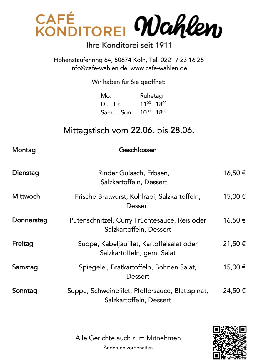 wochenspeisekarte