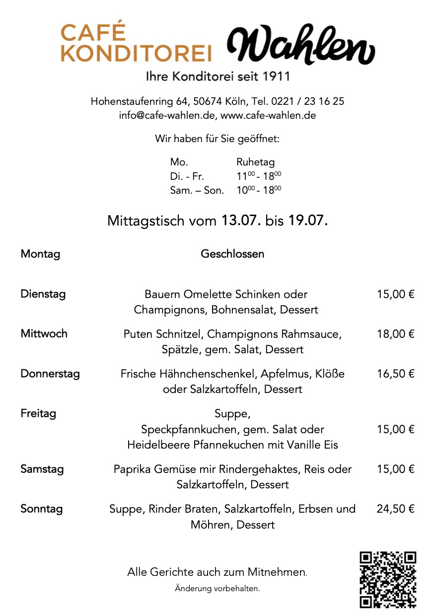 wochenspeisekarte