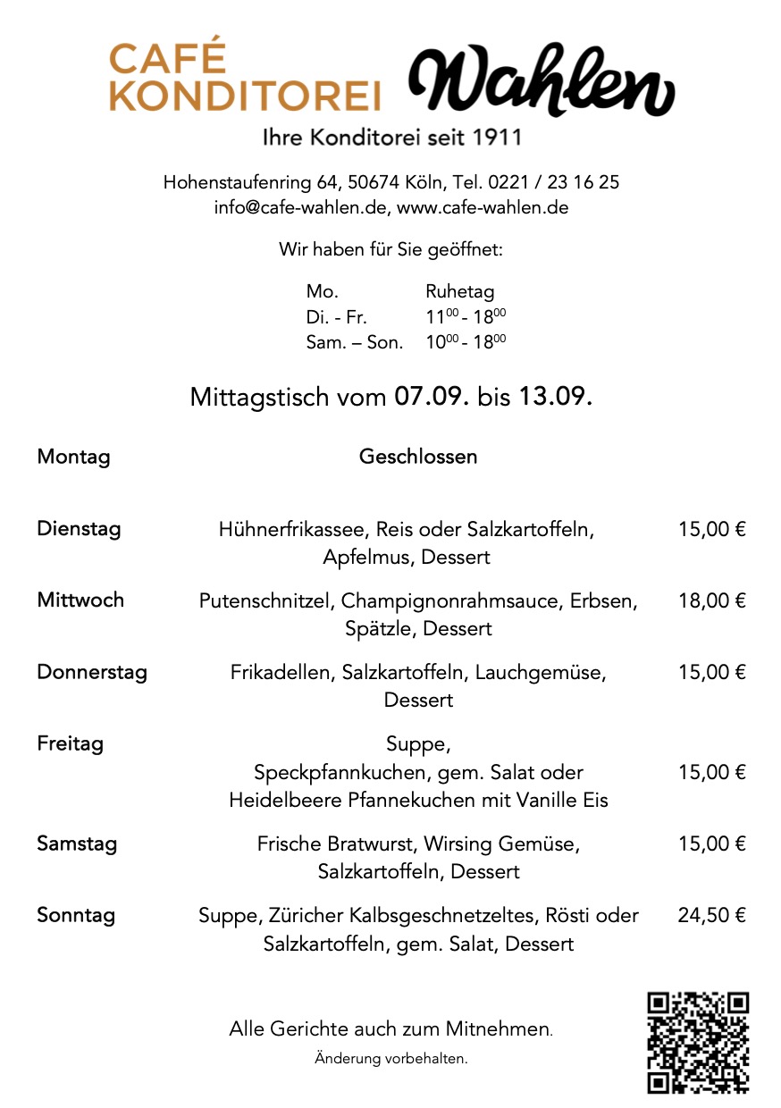 wochenspeisekarte