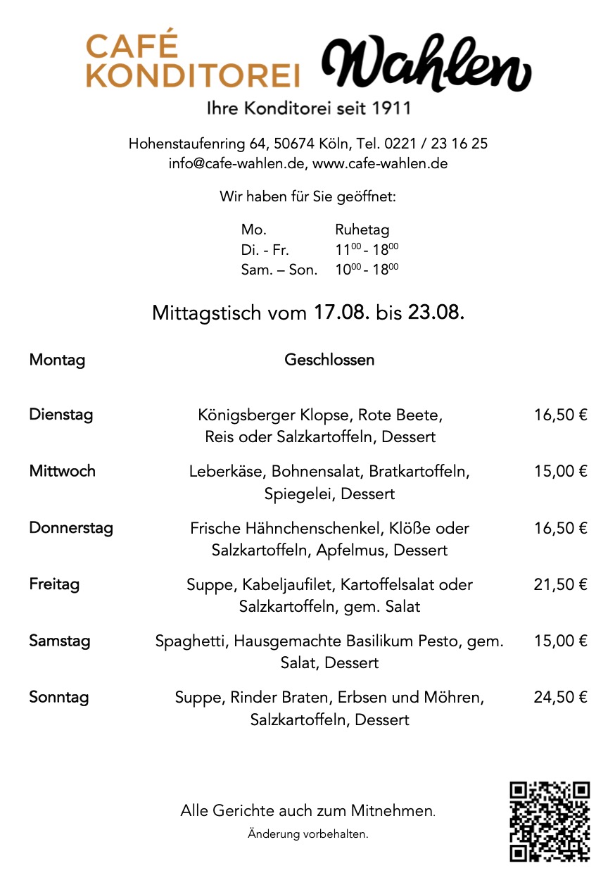 wochenspeisekarte